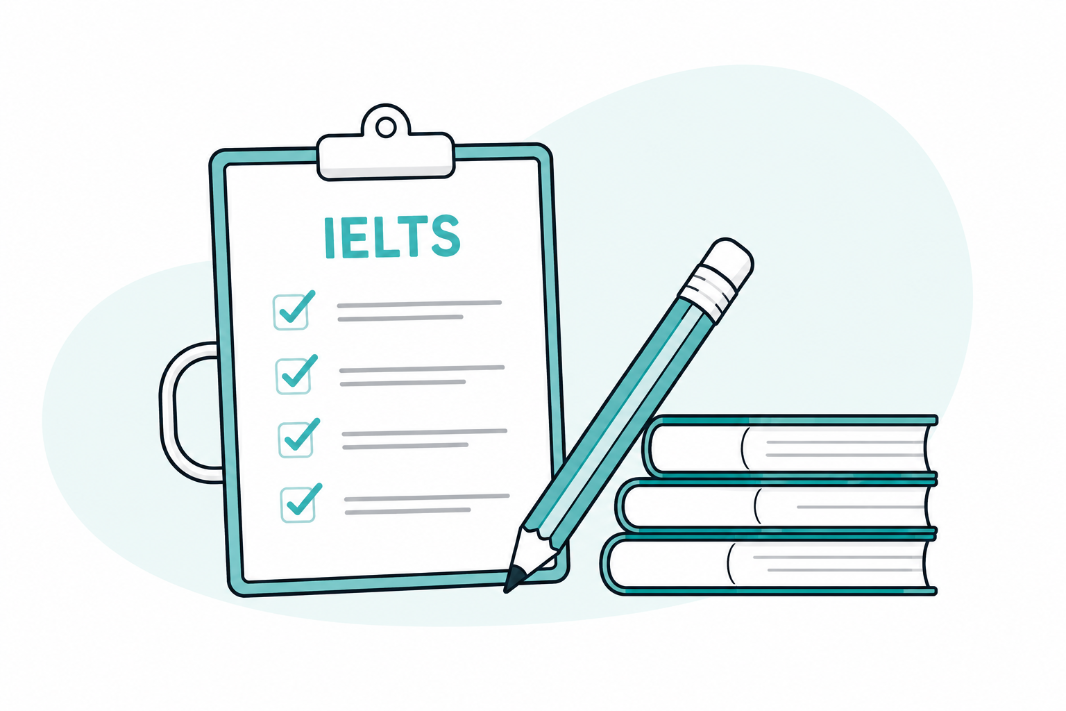 IELTS対策のイラスト